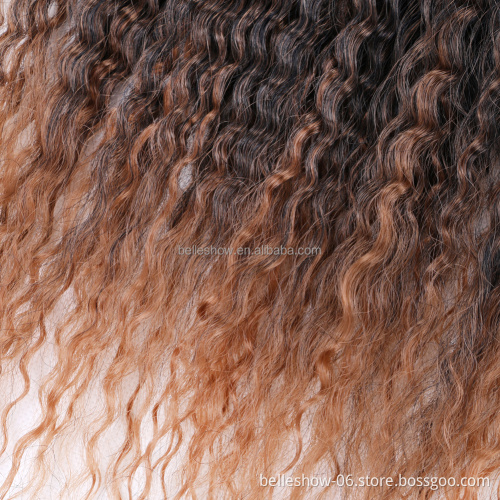 Crochet Hair Afro Kinky Curly Synthetic Ombre Crochet Braiding Hair Extensions Afro Curly Crochet Hair